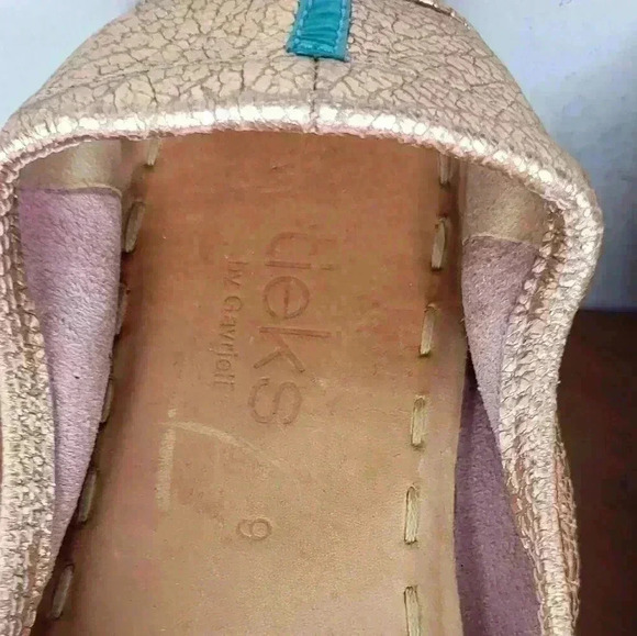 Tieks By Gavrieli Metallic Rose Gold Glam Ballet Flats Womens Size 9 Leather - Picture 4 of 9